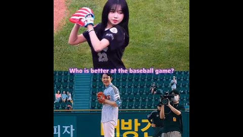 Who is better at the baseball game? | Lee jung jae or Ju Yu-ri | #baseball #squidgame #shorts #edit