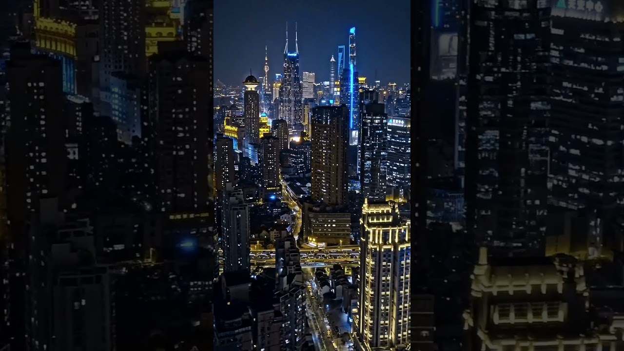 Shanghai at night 🏙️ #city #cityscape #drone #aerial #skyscraper #nightview #travel #shanghai