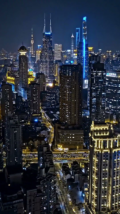 Shanghai at night 🏙️ #city #cityscape #drone #aerial #skyscraper #nightview #travel #shanghai