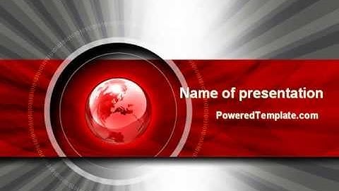 Red Globe Theme PowerPoint Template by PoweredTemplate.com