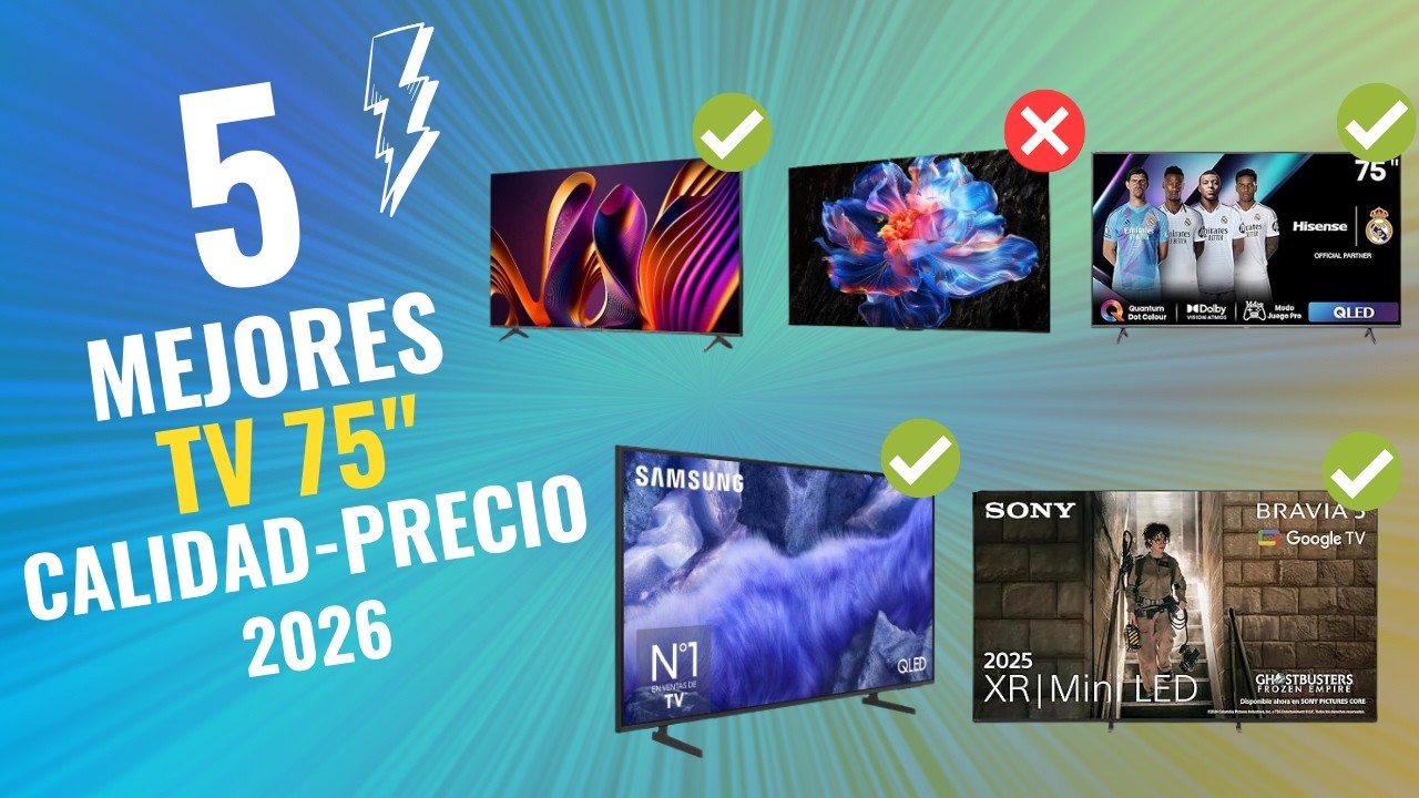 🚨 ¡NO COMPRES una TV de 75" sin ver ESTO! 🔥 Los 5 MEJORES Televisores de 2026 a PRECIOS INCREÍBLES 😱