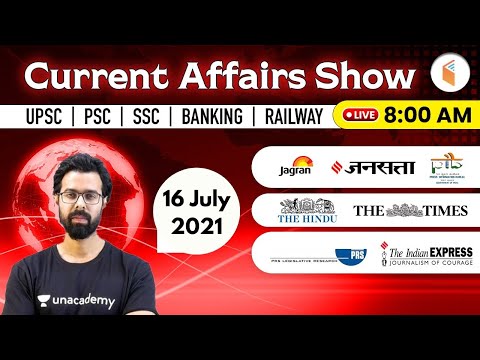 8:00 AM - 16 July 2021 Current Affairs | Daily Current Affairs 2021 by Bhunesh Sir | wifistudy