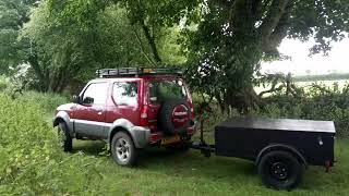 Off road camping (overlanding) trailer test on Gen3 Jimny - phase 1