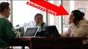 BLASTING EMBARRASSING SONGS IN THE LIBRARY PRANK!!