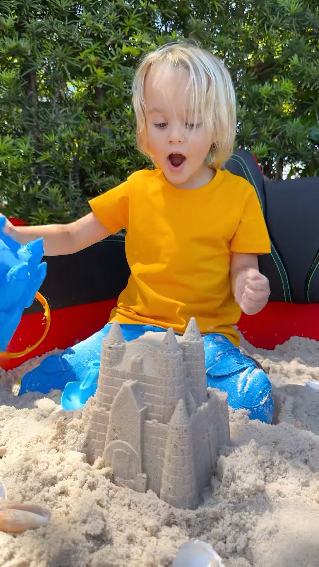 Chris makes a Sand box and plays with Sand