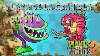 Día 14 |Plantas vs. Zombies 2| Playa de la Gran Ola!