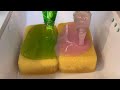 Super suds  dish soap n water  sponge asmr