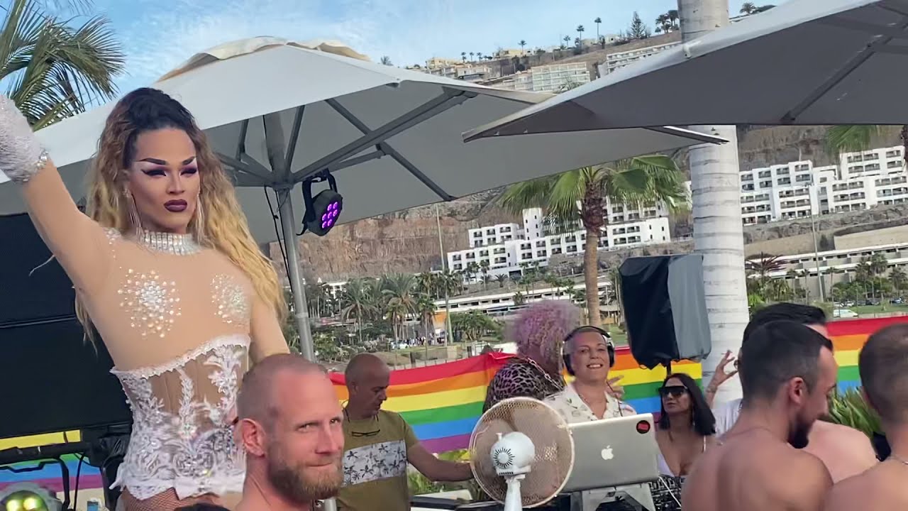 DJ SHARON O LOVE ,WET & WHITE , WINTER PRIDE MASPALOMAS 2021