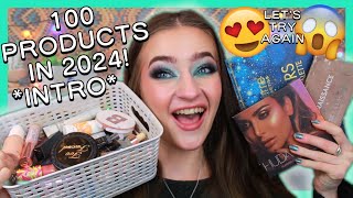 CAN I FINISH THESE 100 MAKEUP/SKINCARE PRODUCTS IN 2024... LET'S FIND OUT! #projectpan #makeup #mua