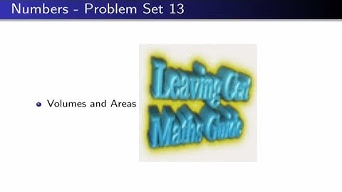 Numbers Strand Leaving Cert Maths Guide: Problem Set 13
