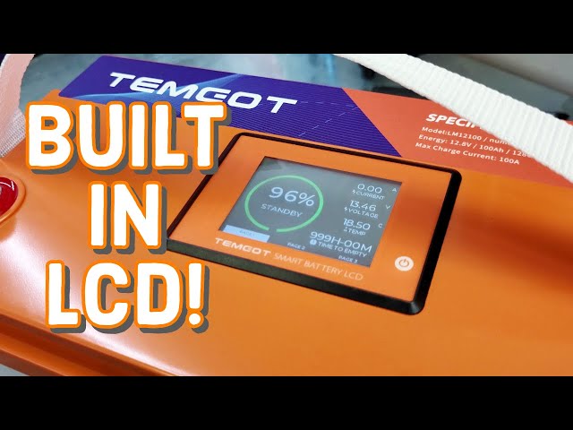 Temgot LiFePO4 Battery 12V 300Ah Lithium Battery - Built-in Bluetooth