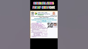 Congratulations 🎊 for jrf | ugc net june 2025 jrf certificate #jrf #net