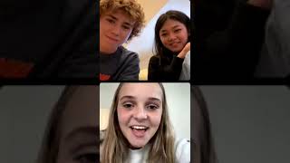 Momona Tamada and Walker Scobell ft AJ Witherspoon IG livestream 13 Aug 2022 part 1