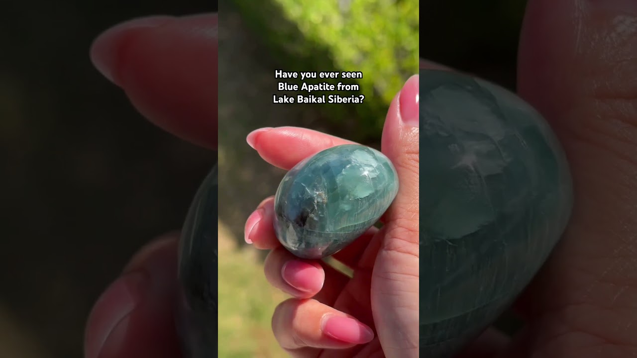 The most wonderful Blue Apatite Palmstone. 