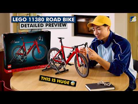 YouTube thumbnail: LEGO 11380 Icons Road Bike Detailed Preview - Is This REALLY a Working Bike?