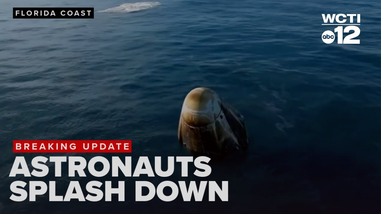 SpaceX Crew Dragon capsule splashes down in Florida waters with stranded astronauts