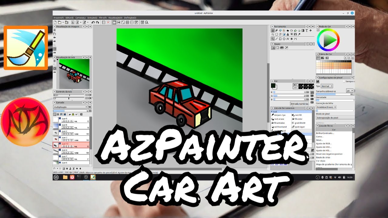 How to make an AMAZING car sketch in AzPainter?
