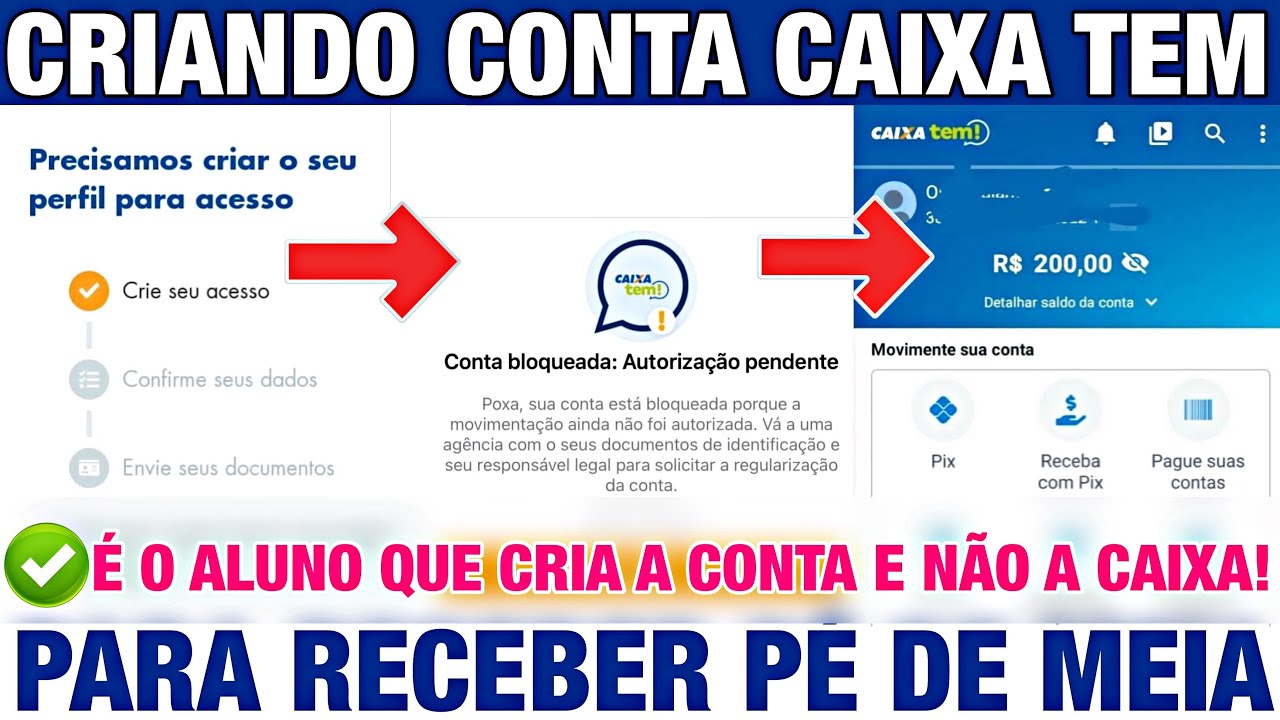 COMO CRIAR CAIXA TEM CORRETAMENTE E DESBLOQUEAR PARA RECEBER O PÉ DE ...
