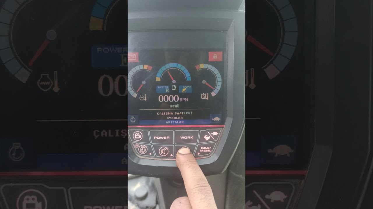 Hidromek 220 gösterge paneline şifreli giriş