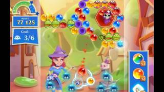 Bubble Witch Saga 2 Level 1599 with no booster, 2 bubbles left, and without +3 bonus bubble