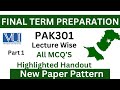PAK301 Final Term Preparation