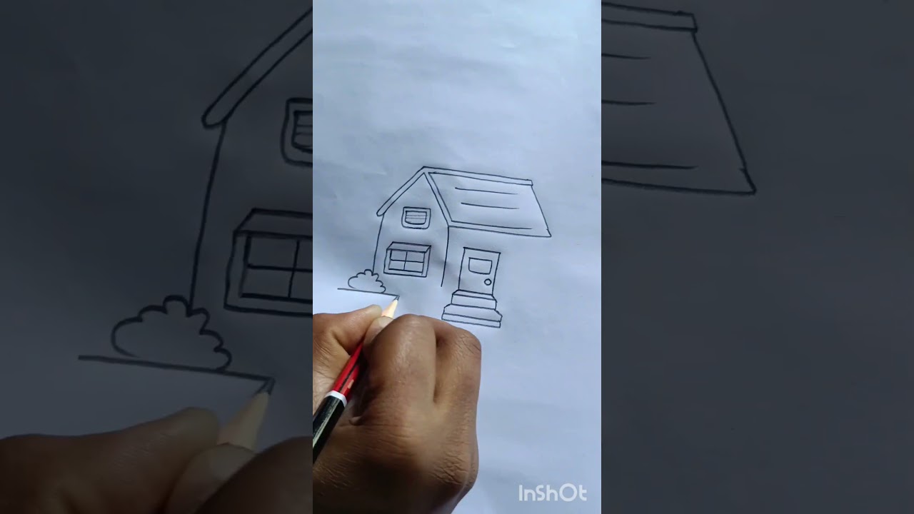 Beautiful 😍 home drawing | Easy drawing tutorial | Very Easy 