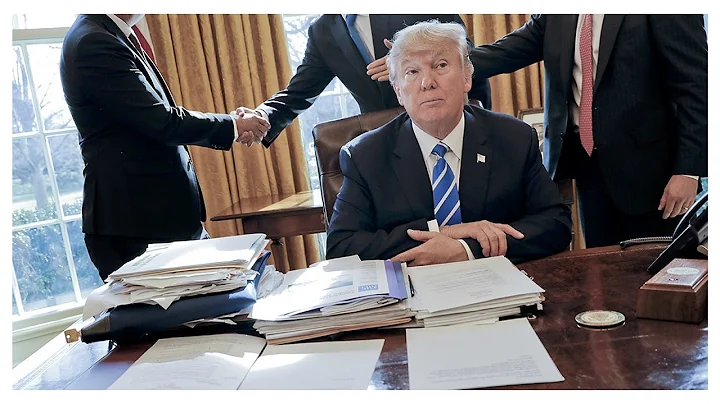 A Handshake Behind President Trump