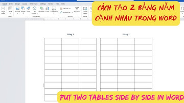 Cách tạo 2 bảng nằm cạnh nhau trong Word | Put Two Tables Side By Side in Word #tinhocdao