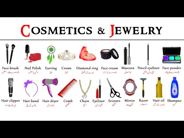 Learn Cosmetics And Jewelry Vocabulary