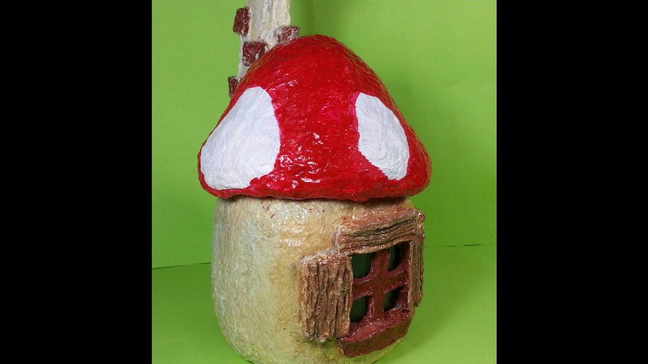 عمل بيت من عجينه الورق, تغطيه برطمان بعجينه الورق , منزل من عجينه السيراميك