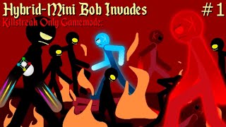 Hybrid Mini-Bob Invades Killstreak Only Gamemode | Roblox Slap Battles(Stickman Animation)