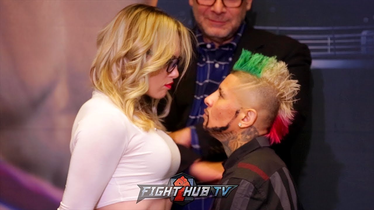 boxing news pacquiao HEATHER HARDY HAS WEIRD STARE DOWN WITH SHELLY VINCENT IN NEW YORK
