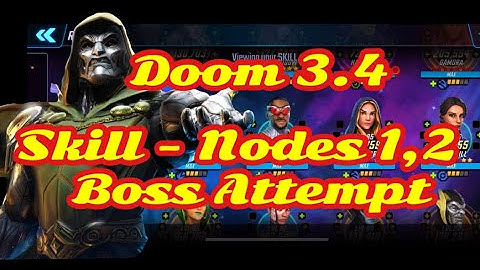 Doom III Raids | Doom 3.4 | Skill Nodes 1 and 2 One Shot, Boss Try | Doom 3.4 | Marvel Strike Force