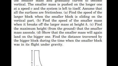 Figure (9-E22) shows a small body of mass placed over a larger mass whose surface is horizontal nea