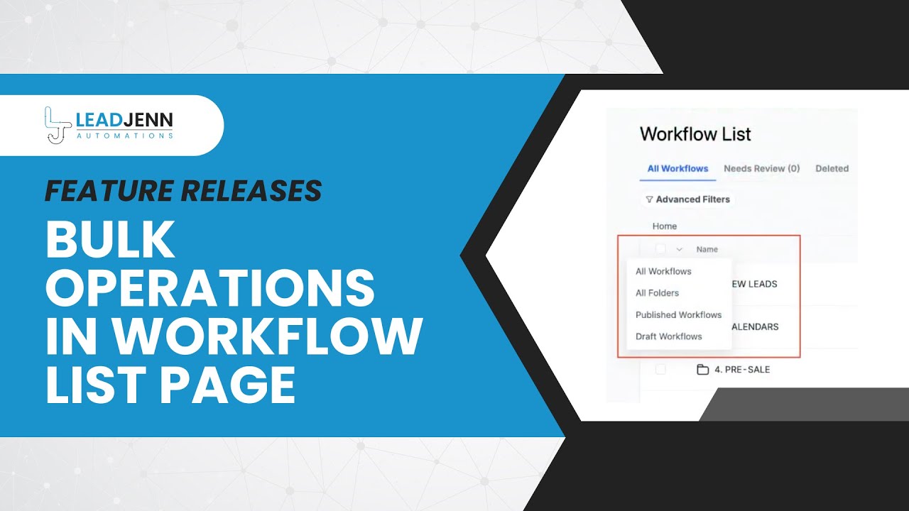 Bulk Operations in Workflow List Page - YouTube