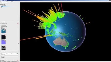 NetGL (C# OpenGL) demo. World population in 1990