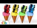 아기 버스를 위해 무지개 아이스크림을 만들어요! Rainbow Ice Cream 자동차 장난감 | 타요 캐리어카 놀이 | 키글 토이 - KIGLE TOYS