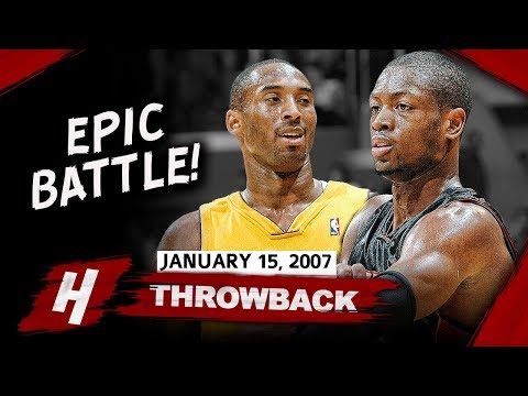 Kobe Bryant vs Dwyane Wade EPIC Duel Highlights 2007.01.15 Lakers vs Heat - AMAZING!