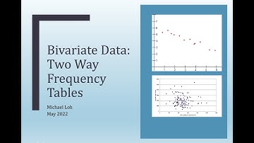 Bivariate Data   Two Way Frequency Tables