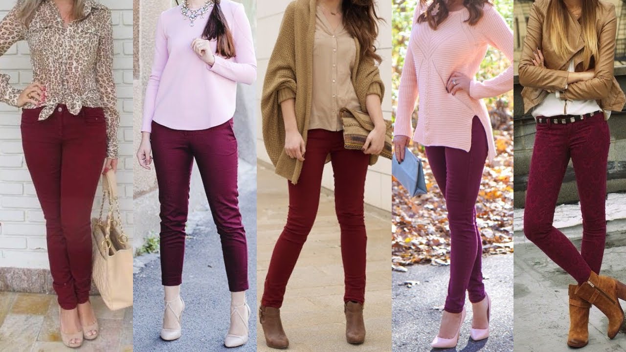 ATUENDOS MODERNOS SENCILLOS Y ELEGANTES de OTOÑO INVIERNO EN COLOR VINO BURDEOS Y GRANATE COMBINALOS