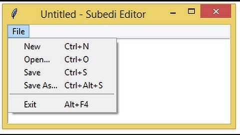 Python tkinter text editor