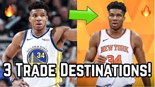 3 TRADE Destinations For Giannis Antetokounmpo! | DEMAND Trade to Warriors With Steph Curry?