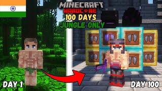 Surviving 100 days in a Jungle only World in Minecraft Hardcore(Hindi)