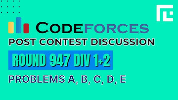 Codeforces Round 947 (Div 1+2)  | Video Solutions - A to E | by Hari Aakash | TLE Eliminators