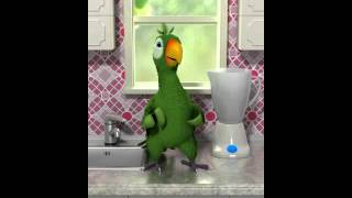 El talking loro cantando