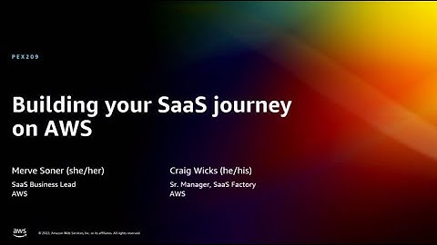 AWS re:Invent 2022 - Building your SaaS journey on AWS (PEX209)