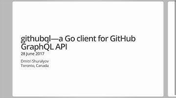 githubql Talk (Berlin Go Meetup)