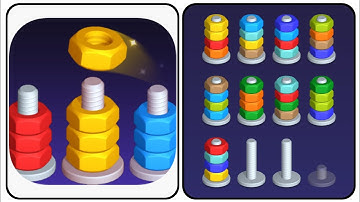 Nut Sort-Color Puzzle Game Level 38 Walkthrough