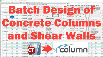 ETABS Batch Designer for RC Columns and Shear Walls | ETABS to spColumn plugin version 3.0