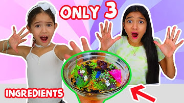 FIX THIS SLIME USING ONLY 3 INGREDIENTS CHALLENGE!! JASMINE CHEATED!!